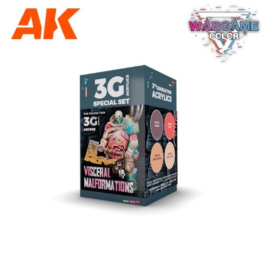 Picture of AK-Interactive: 3rd Gen Acrylics - Wargame Colors Visceral Malformations Set