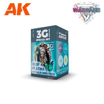 Picture of AK-Interactive: 3rd Gen Acrylics - Wargame Colors Blue Plasma/Glowing Effects Set