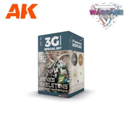 Picture of AK-Interactive: 3rd Gen Acrylics - Wargame Colors Bones/Skeletons Set