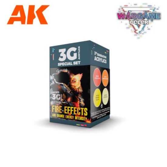 Picture of AK-Interactive: 3rd Gen Acrylics - Wargame Colors Fire Effects Set