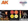 Picture of AK-Interactive: 3rd Gen Acrylics - Wargame Colors Fire Effects Set