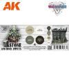 Picture of AK-Interactive: 3rd Gen Acrylics - Wargame Colors Stone and Rock Effects Set