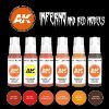 Picture of AK-Interactive: 3rd Gen Acrylics - Inferno and Red Creatures Acrylic Paint Set