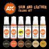 Picture of AK-Interactive: 3rd Gen Acrylics - Skin and Leather Colors Paint Set