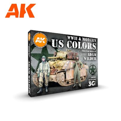 Picture of AK-Interactive: 3rd Gen Acrylics - WWII & Modern US Colors by Adam Wilder