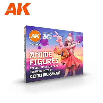 Picture of AK-Interactive: 3rd Gen Acrylics Keigo Murakami Signature Set - Anime Figures Paint Set