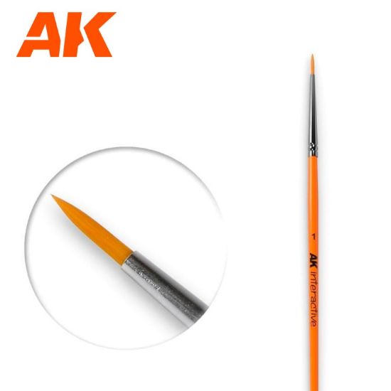 Picture of AK-Interactive: (Brushes) Round Brush 1 Synthetic