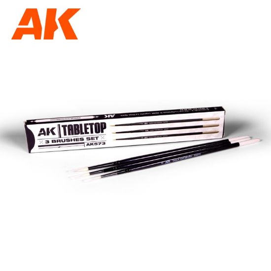 Picture of AK-Interactive: (Brushes) Table Top Brush Set (0,1,2)