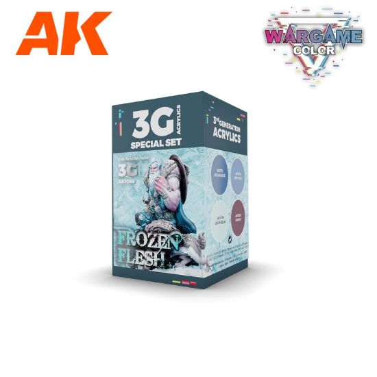 Picture of AK-Interactive: 3rd Gen Acrylics - Wargame Colors Frozen Flesh Set