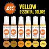 Picture of AK-Interactive: 3rd Gen Acrylics - Yellow Essential Colors Set