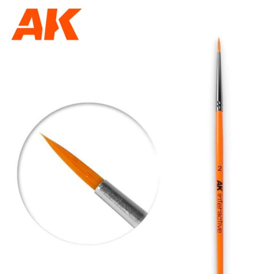 Picture of AK-Interactive: (Brushes) Round Brush 2 Synthetic - AK604