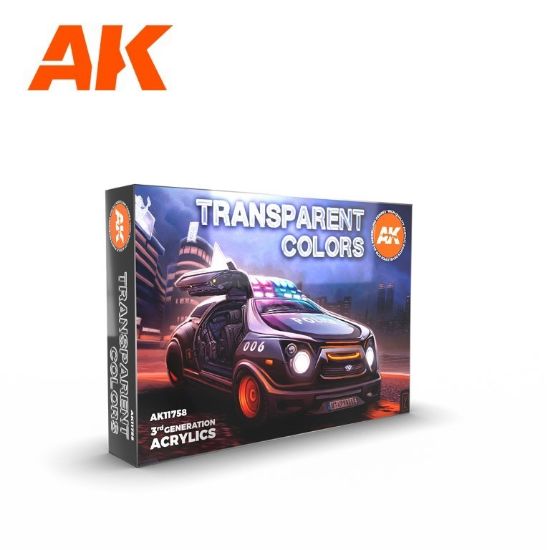 Picture of AK-Interactive: 3rd Gen Acrylics - Transparent Colors Set