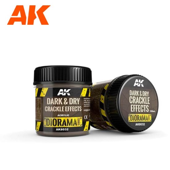 Picture of AK-Interactive: (Texture) DARK & DRY CRACKLE EFFECTS - 100ml (Acrylic)