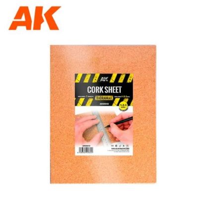 Picture of AK Interactive: Cork Sheet - Fine Grained Set (3 sizes)