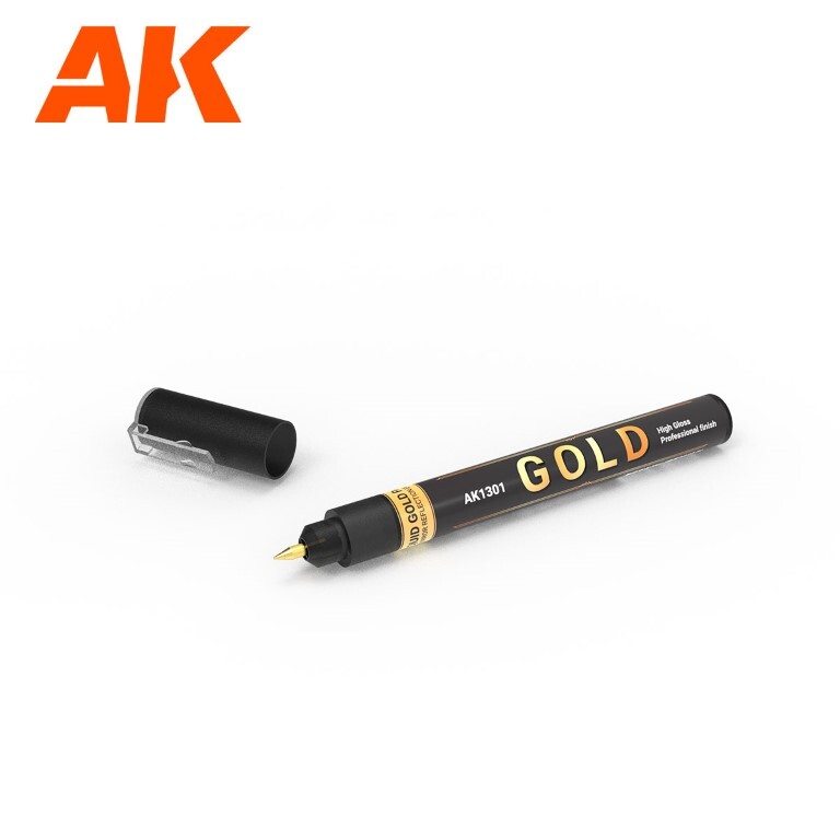 AK Interactive: Metallic Liquid Markers - 1.0mm Fine Tip - Marker Full Range