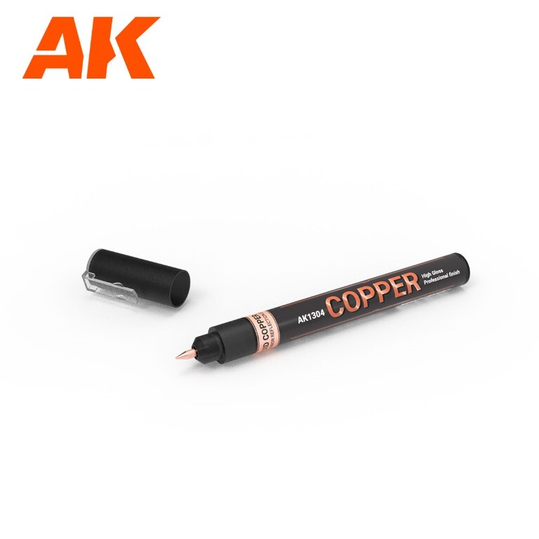 AK Interactive: Metallic Liquid Markers - 1.0mm Fine Tip - Marker Full Range