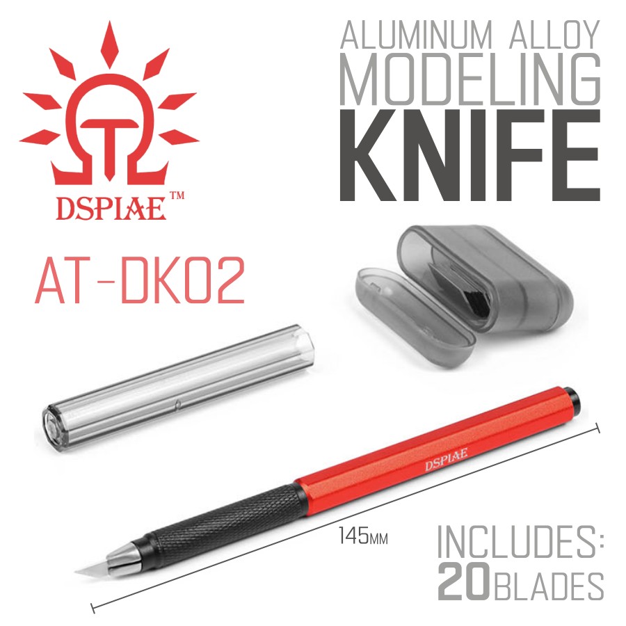 DSPIAE: Hobbymesser - Messer aus Aluminiumlegierung - schmal | breite Klinge - 20 Klingen - Bild 11 von 11