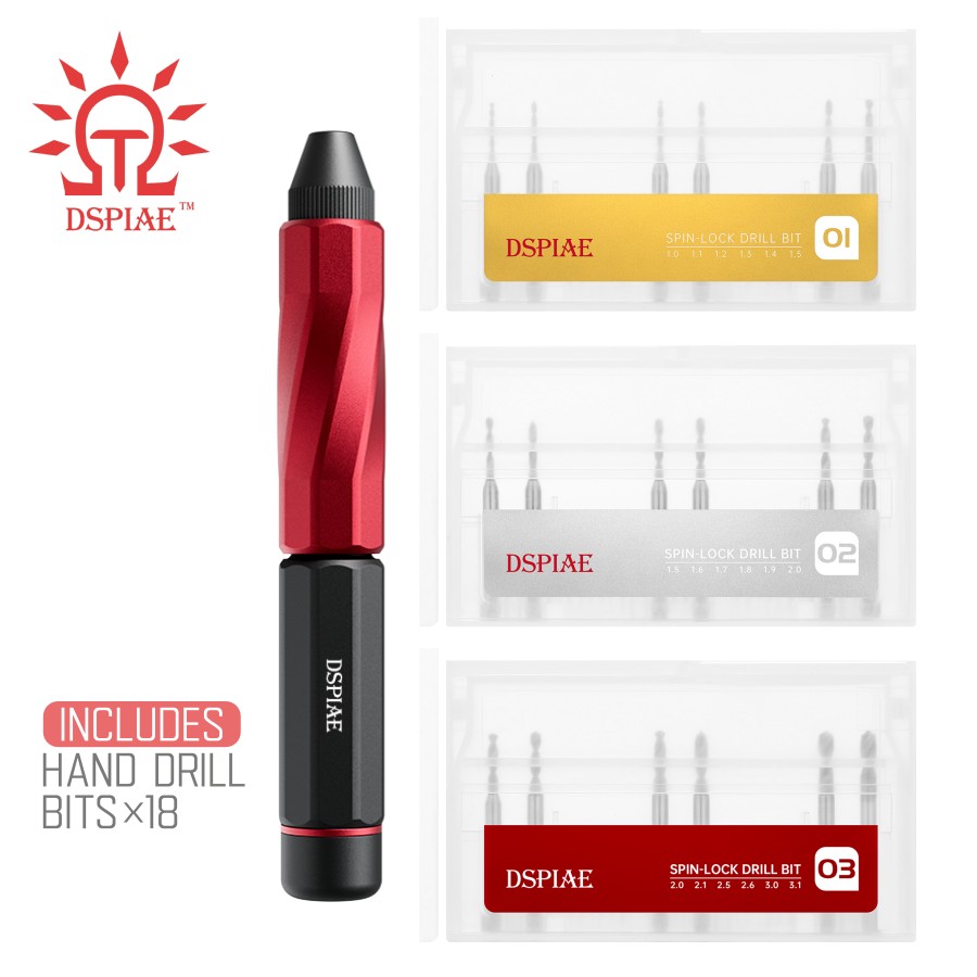 DSPIAE: Spin-Lock Hand Drill - MOBIUS - AT-MHD - Bit Set Options