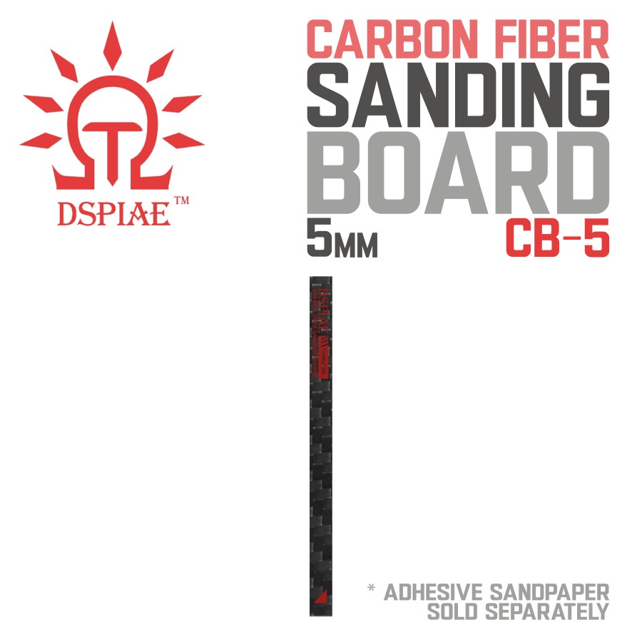 DSPIAE: Carbon Fiber Sanding Boards - Singles 4 Sizes or 3-Pack Set