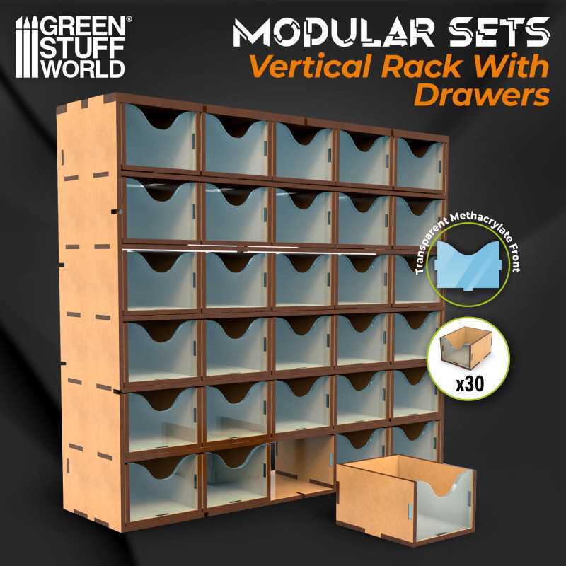 Green Stuff World: Modular Storage - Brush | Paint | Tool - Hobby Drawer & Rack