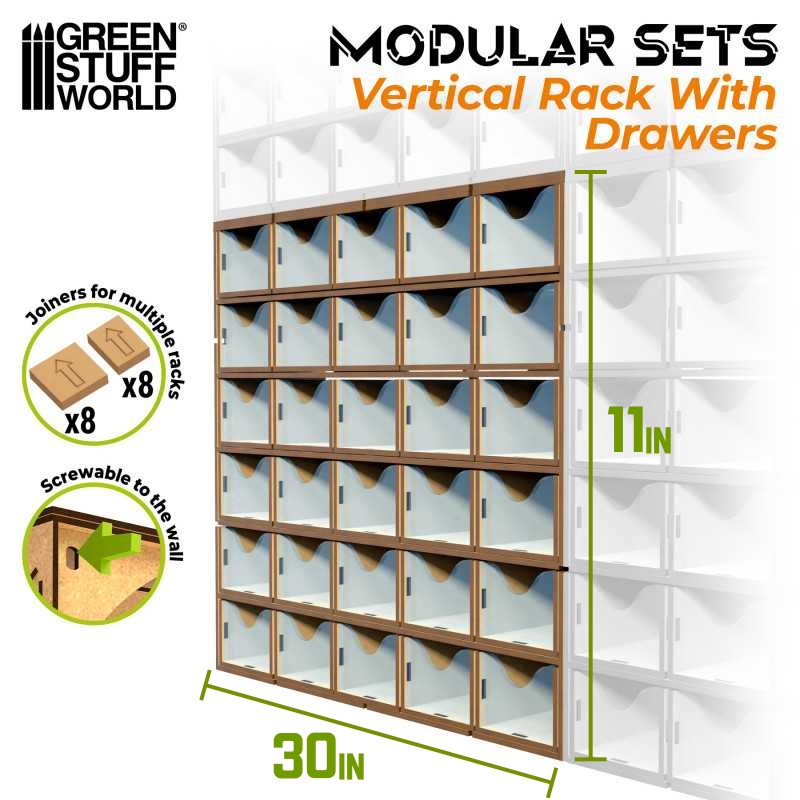 Green Stuff World: Modular Storage - Brush | Paint | Tool - Hobby Drawer & Rack