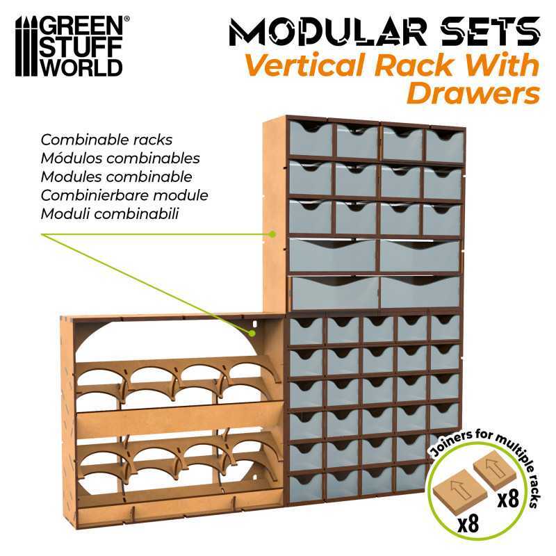 Green Stuff World: Modular Storage - Brush | Paint | Tool - Hobby Drawer & Rack